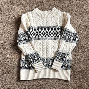 Evereve line and dot. Cozy Cream and Black Sweater